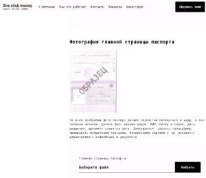 Ван клик мани анкета Oneclickmoney